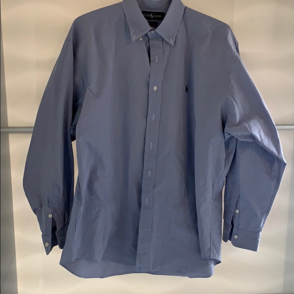 Blue polo button up